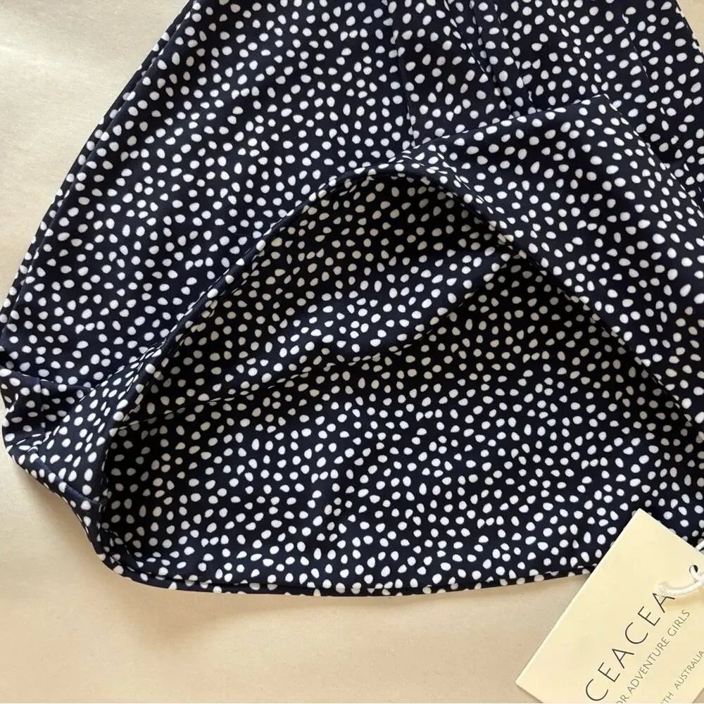 NEW CEACEA Swim Two Piece Polka Dot Bikini in Navy Blue and White - Size M